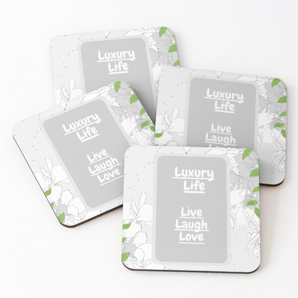 Item preview, Luxury Life, White Flowers, Live, Laugh, Love designed and sold by NettiesWallArt.
