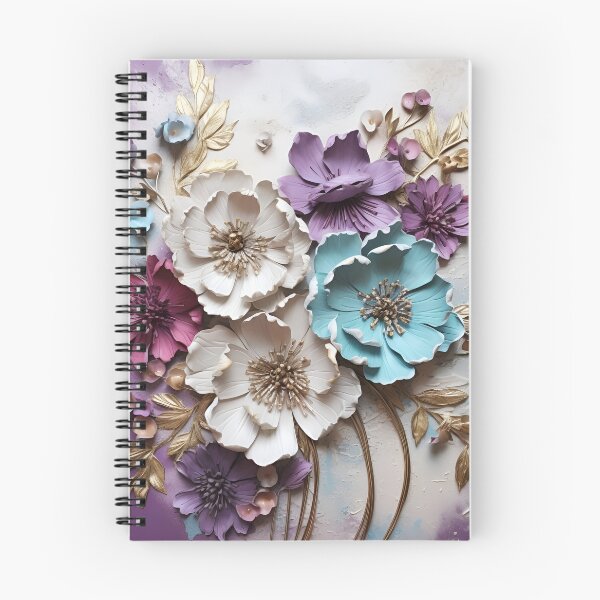 Item preview, 3 dimensional colorful flowers art print designed and sold by dcrc.