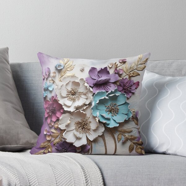Item preview, 3 dimensional colorful flowers art print designed and sold by dcrc.