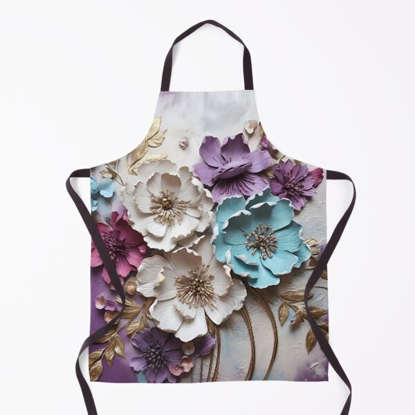 Item preview, 3 dimensional colorful flowers art print designed and sold by dcrc.