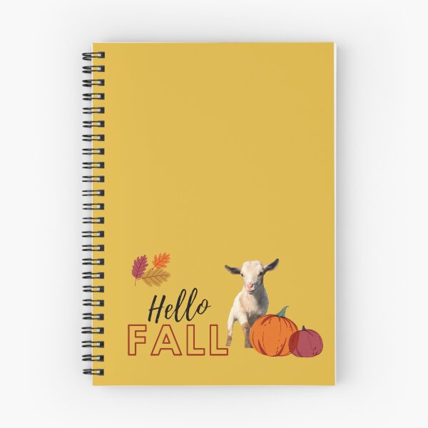 Item preview, "Hello Fall" Goat with Pumpkins designed and sold by TiptoeHill.