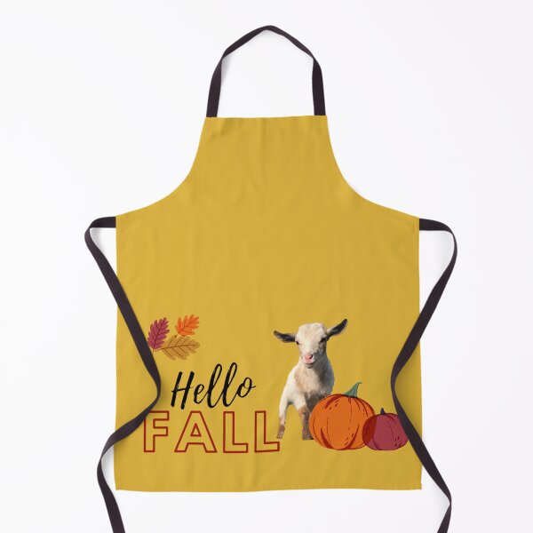 Item preview, "Hello Fall" Goat with Pumpkins designed and sold by TiptoeHill.