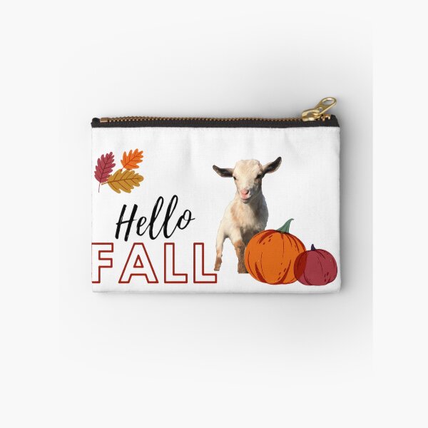 Item preview, "Hello Fall" Goat with Pumpkins designed and sold by TiptoeHill.