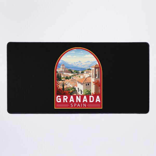 Item preview, Granada Spain Travel Art Emblem designed and sold by KrisSidDesigns.