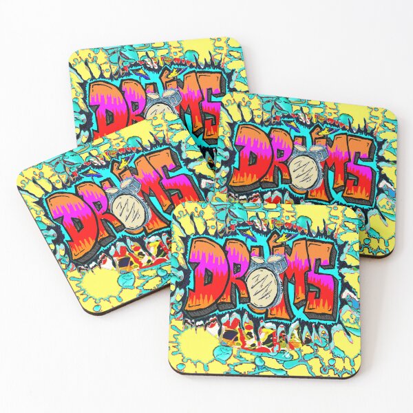 Item preview, drums, art ,pop graffiti drums designed and sold by LowEndGraphics.