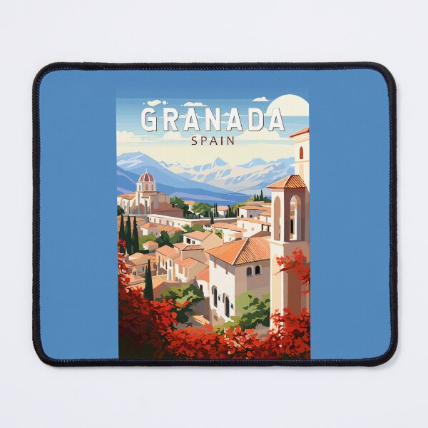Item preview, Granada Spain Travel Art Vintage designed and sold by KrisSidDesigns.