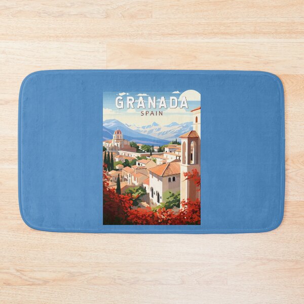 Item preview, Granada Spain Travel Art Vintage designed and sold by KrisSidDesigns.