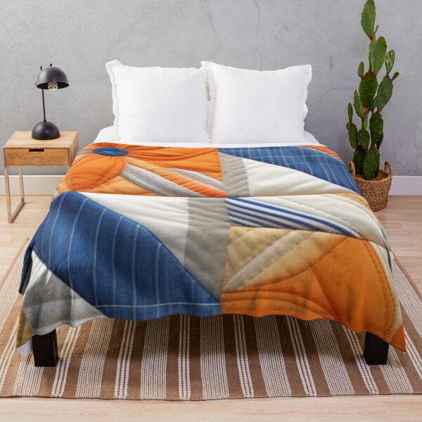 Aperçu de l'œuvre Modèle de courtepointe en denim orange créée et vendue par Roxburylane.