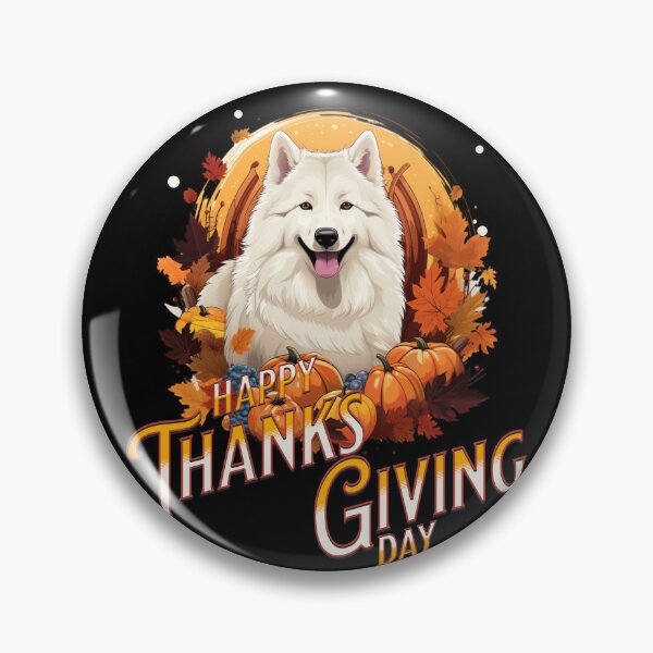 Item preview, Happy Thanksgiving Day Samoyed designed and sold by Vindbult.