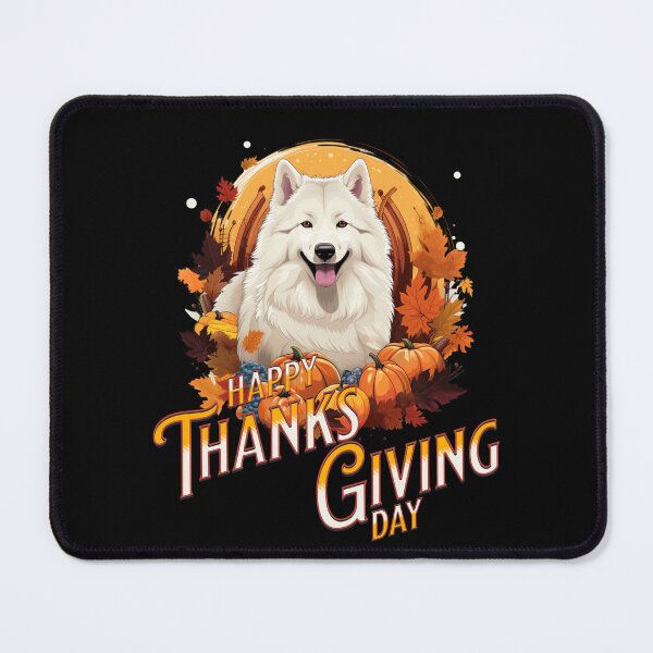 Item preview, Happy Thanksgiving Day Samoyed designed and sold by Vindbult.