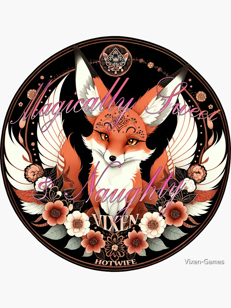 Thumbnail 3 of 3, Sticker, Magically Sweet & Naughty Vixen Hotwife Cute Fantasy designed and sold by Vixen-Games.