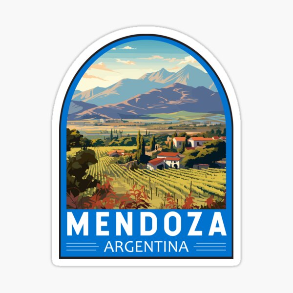 Item preview, Mendoza Argentina Travel Art Emblem designed and sold by KrisSidDesigns.