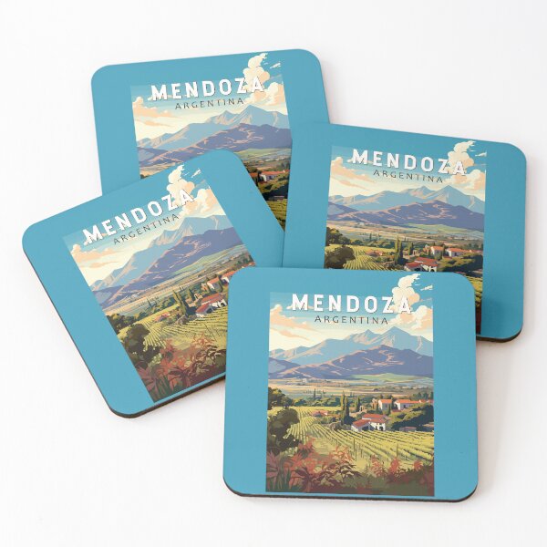 Item preview, Mendoza Argentina Travel Art Vintage designed and sold by KrisSidDesigns.