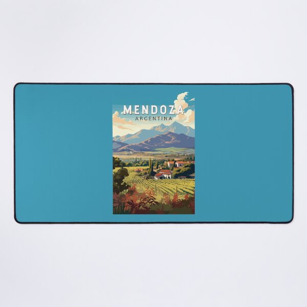 Item preview, Mendoza Argentina Travel Art Vintage designed and sold by KrisSidDesigns.