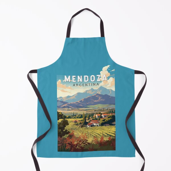 Item preview, Mendoza Argentina Travel Art Vintage designed and sold by KrisSidDesigns.
