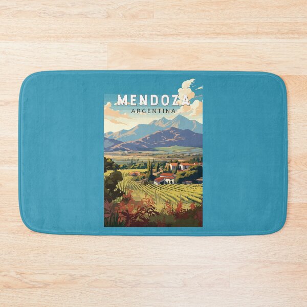Item preview, Mendoza Argentina Travel Art Vintage designed and sold by KrisSidDesigns.