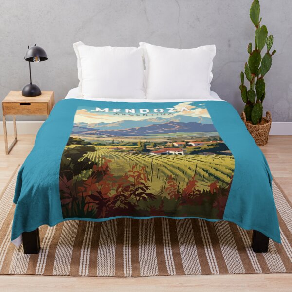 Item preview, Mendoza Argentina Travel Art Vintage designed and sold by KrisSidDesigns.