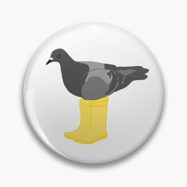 Item preview, Pigeon with yellow rain boots  designed and sold by elluuu.