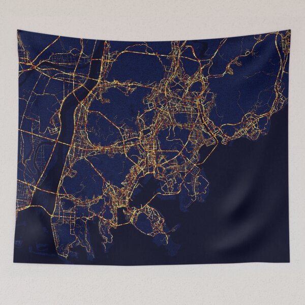 Item preview, Busan, South Korea - City At Night designed and sold by deMAP.