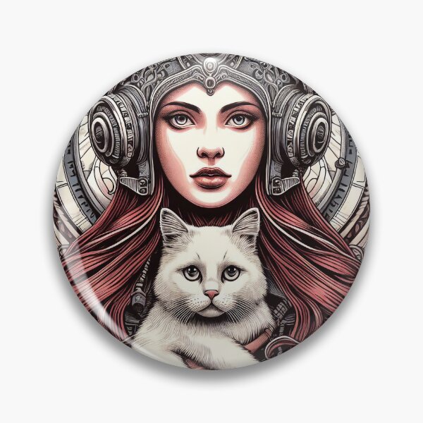 Item preview, Girl and white cat n.1 designed and sold by Carnisch.