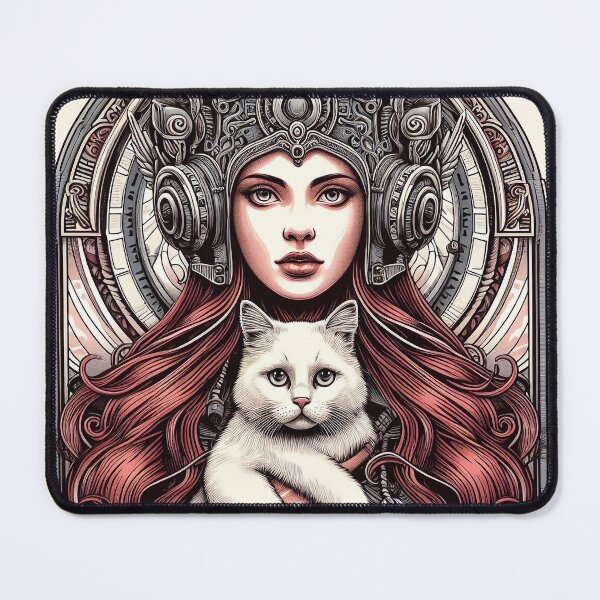 Item preview, Girl and white cat n.1 designed and sold by Carnisch.