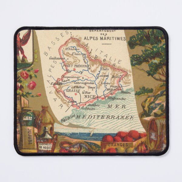 Item preview, Vintage Map of Nice France (1890) designed and sold by BravuraMedia.