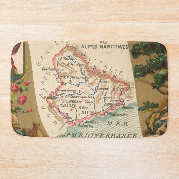 Item preview, Vintage Map of Nice France (1890) designed and sold by BravuraMedia.