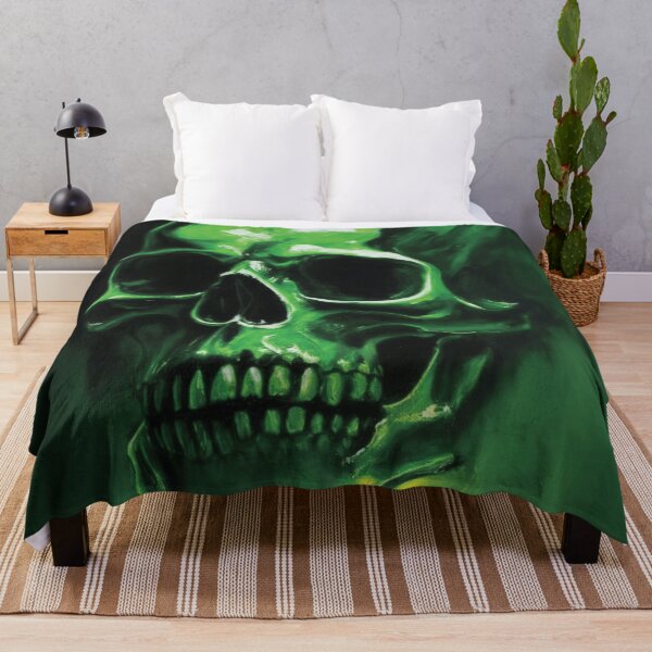Item preview, Green Flame Skull designed and sold by tthostore.