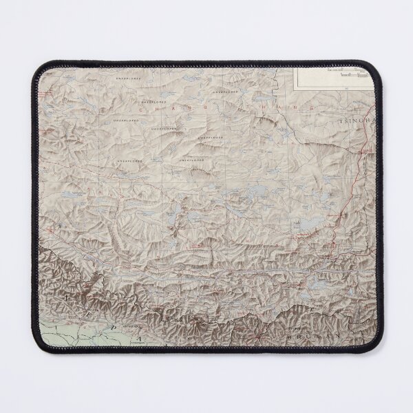 Item preview, Vintage Map of Tibet (1955) designed and sold by BravuraMedia.