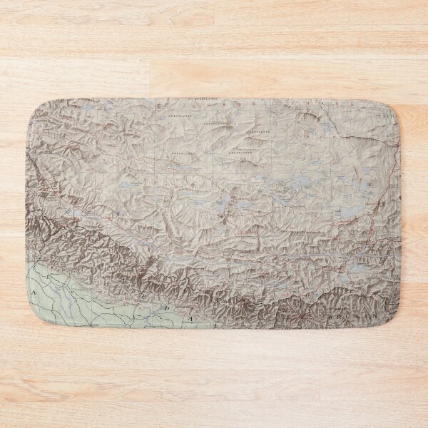 Item preview, Vintage Map of Tibet (1955) designed and sold by BravuraMedia.