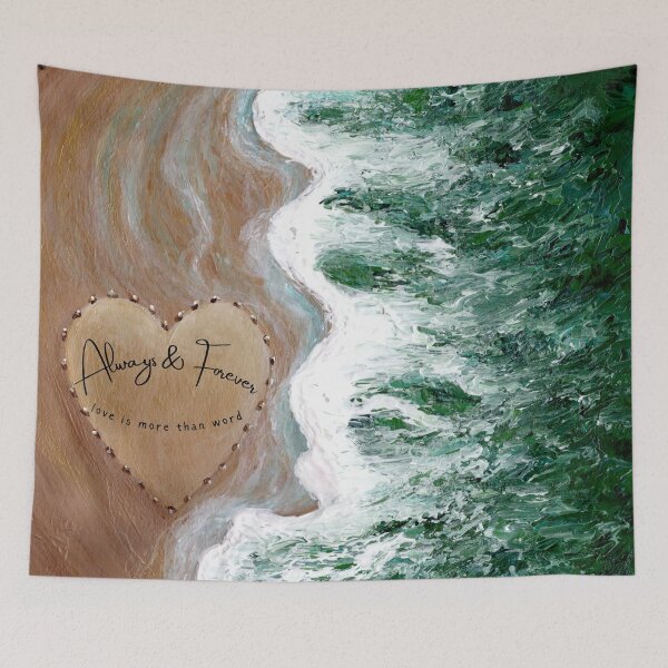 Item preview, Always and Forever, Heart on Beach designed and sold by Roy & Tiffany.