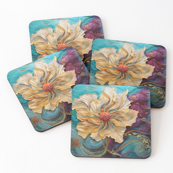 Item preview, Colorful detailed silk flower art print designed and sold by dcrc.