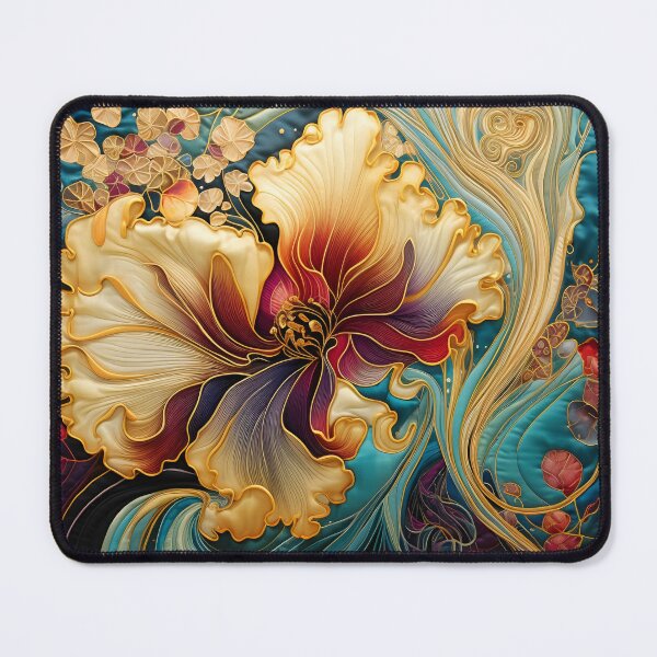 Item preview, colorful detailed silk flower art print designed and sold by dcrc.