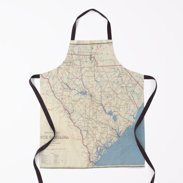 Item preview, Vintage South Carolina Postal Route Map (1953) designed and sold by BravuraMedia.