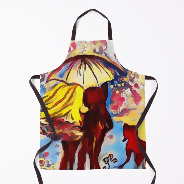 Item preview, Abstract Painting Couple Walking in Blustery Weather designed and sold by gleefulme.