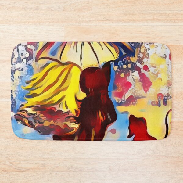 Item preview, Abstract Painting Couple Walking in Blustery Weather designed and sold by gleefulme.