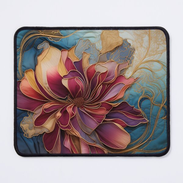 Item preview, colorful detailed silk flower art print designed and sold by dcrc.