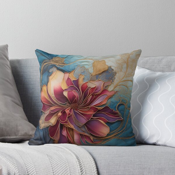 Item preview, colorful detailed silk flower art print designed and sold by dcrc.