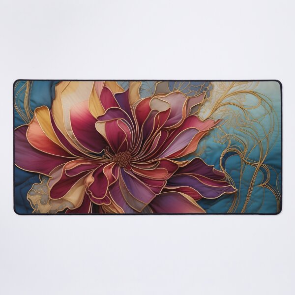 Item preview, colorful detailed silk flower art print designed and sold by dcrc.