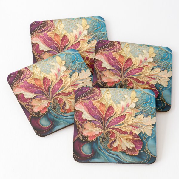 Item preview, colorful detailed silk flower art print designed and sold by dcrc.