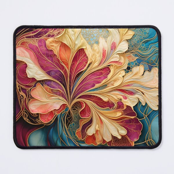 Item preview, colorful detailed silk flower art print designed and sold by dcrc.