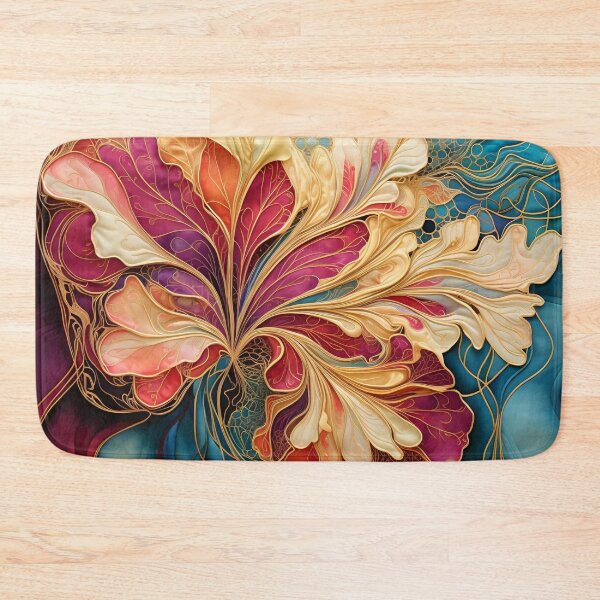 Item preview, colorful detailed silk flower art print designed and sold by dcrc.