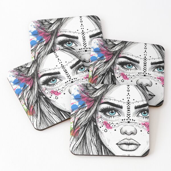 Item preview, Soulful Gaze: The Essence of a Native American Maiden designed and sold by ReplyGirl.