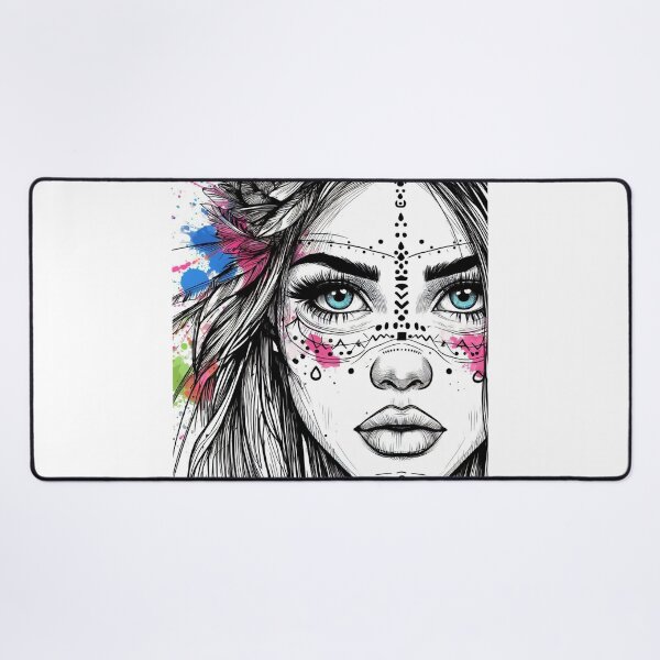 Item preview, Soulful Gaze: The Essence of a Native American Maiden designed and sold by ReplyGirl.