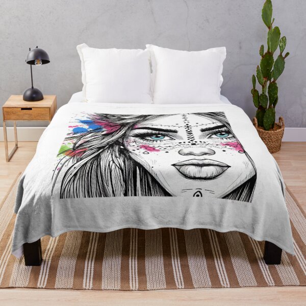 Item preview, Soulful Gaze: The Essence of a Native American Maiden designed and sold by ReplyGirl.