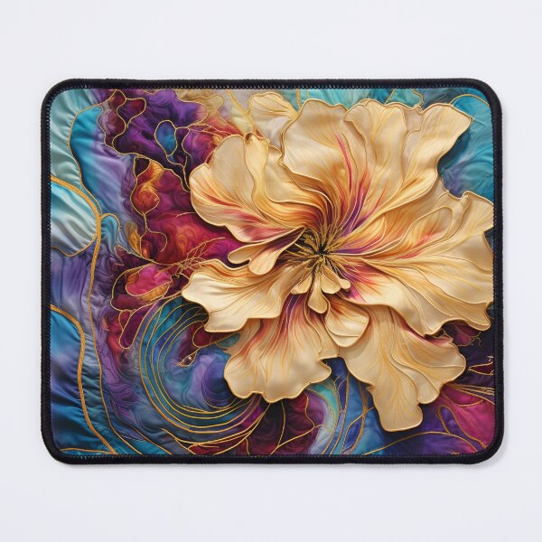 Item preview, colorful detailed silk flower art print designed and sold by dcrc.