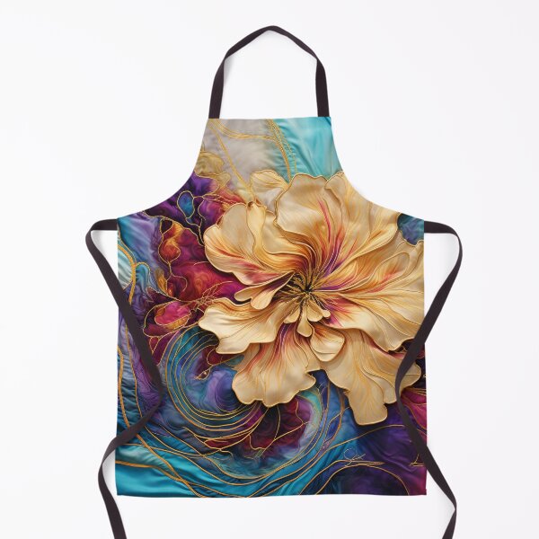 Item preview, colorful detailed silk flower art print designed and sold by dcrc.