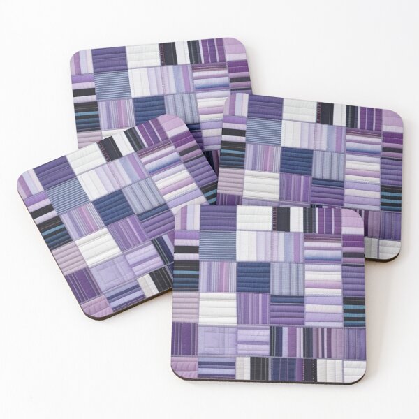 Item preview, Purple stripes Patchwork pattern  designed and sold by Roxburylane.