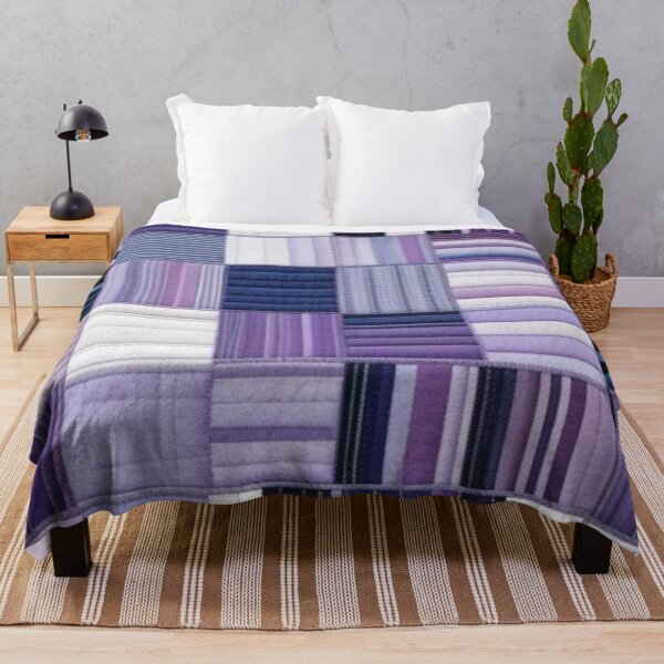 Item preview, Purple stripes Patchwork pattern  designed and sold by Roxburylane.