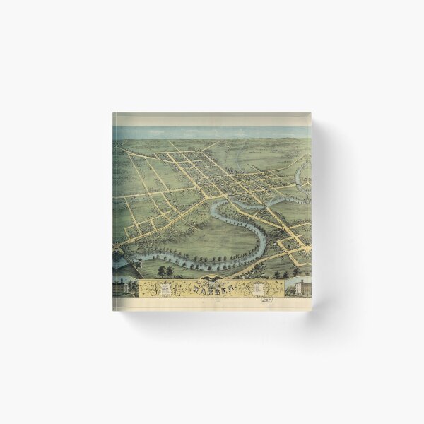 Item preview, Warren, Ohio (1870) designed and sold by allhistory.